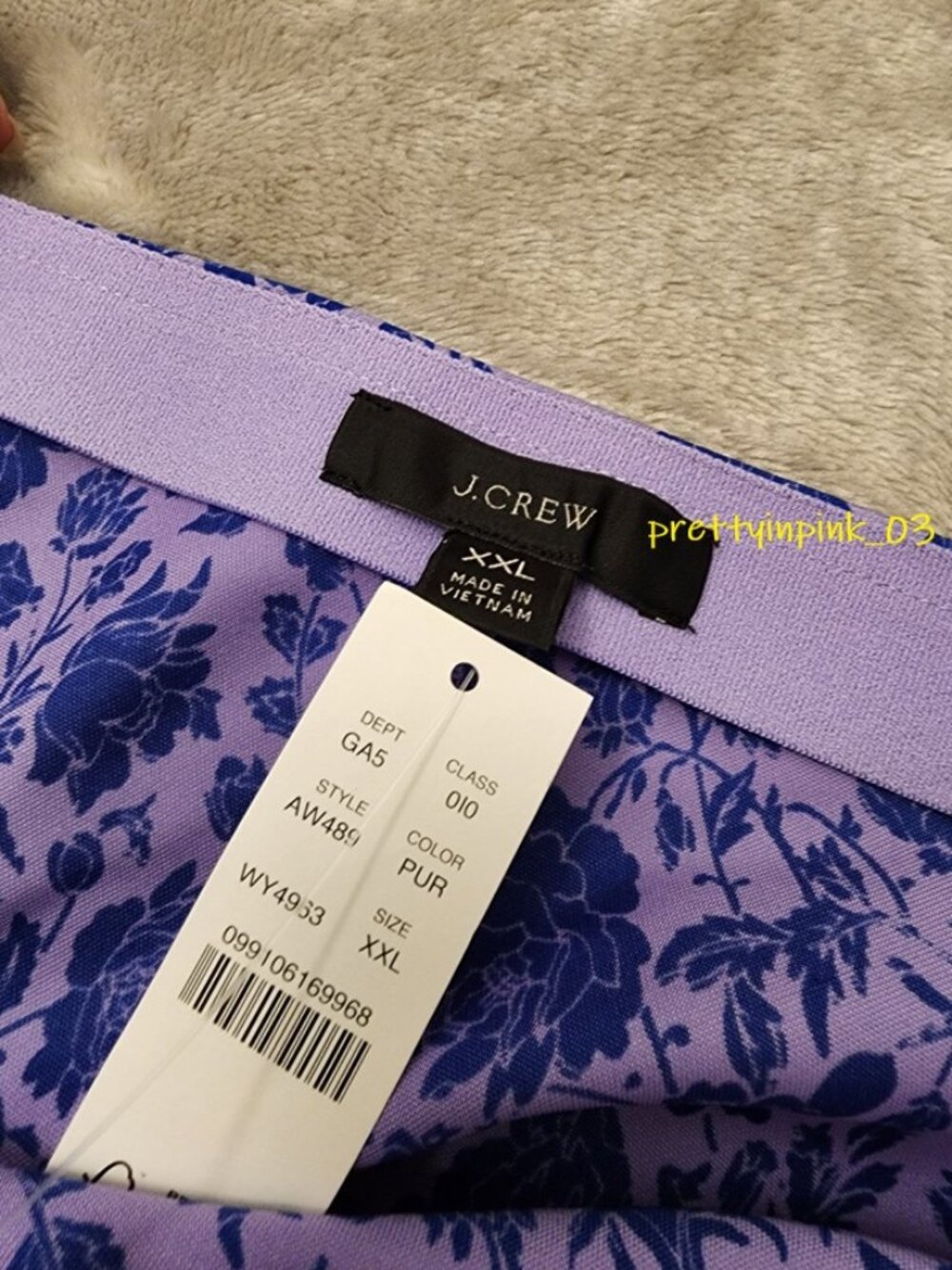 JCREW NEW Women's Pull-on Slip Skirt in ROSE VINES XXL NWT - Picture 9 of 12